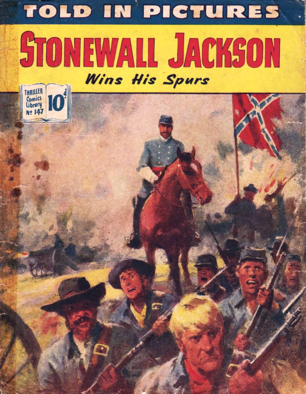 Comic Book Cover For Thriller Comics Library 147 - Stonewall Jackson Wins His Spurs
