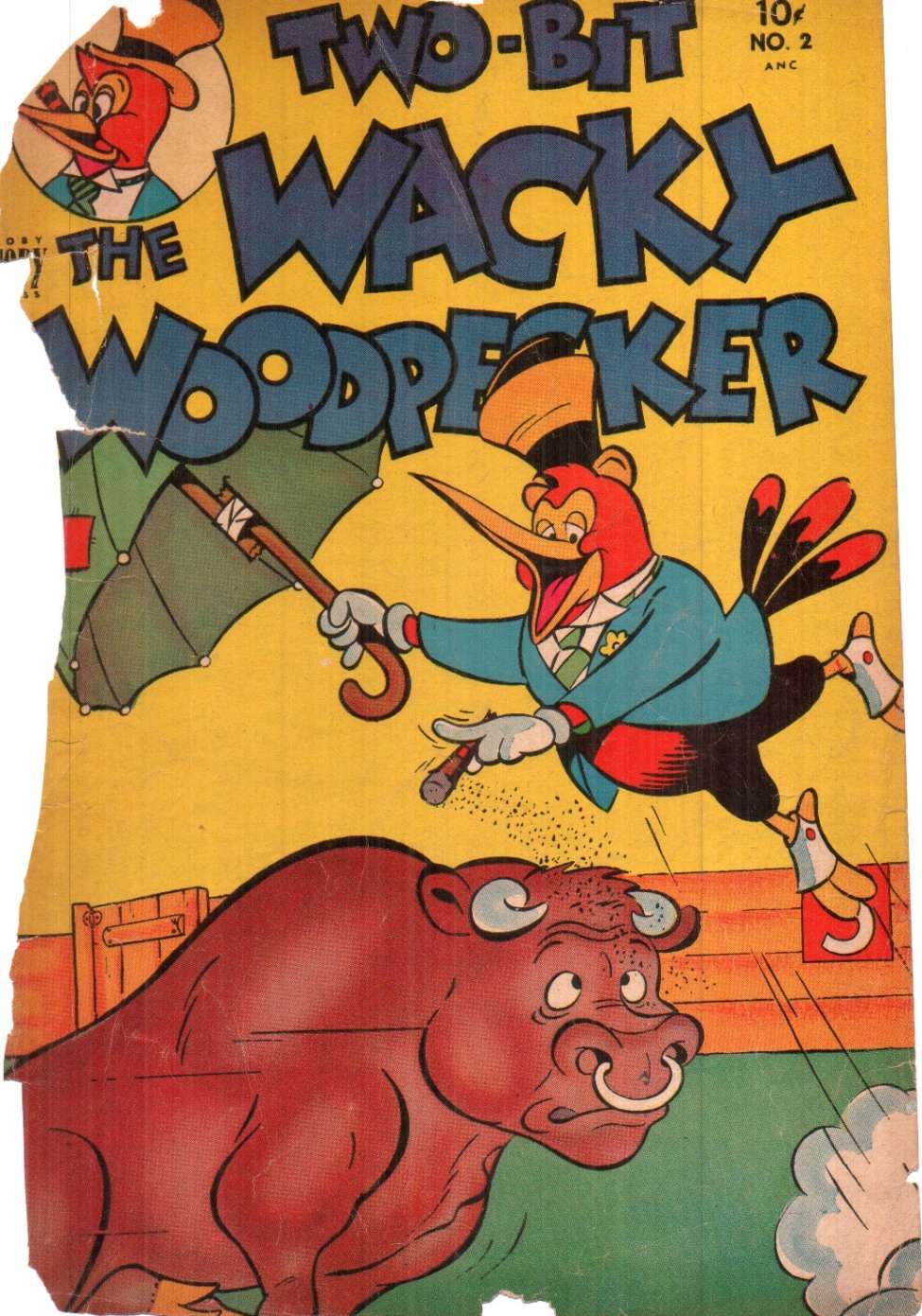 Comic Book Cover For Two-Bit the Wacky Woodpecker 2