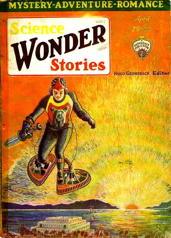 Comic Book Cover For Science Wonder Stories 11 - The Evening Star - David H. Keller