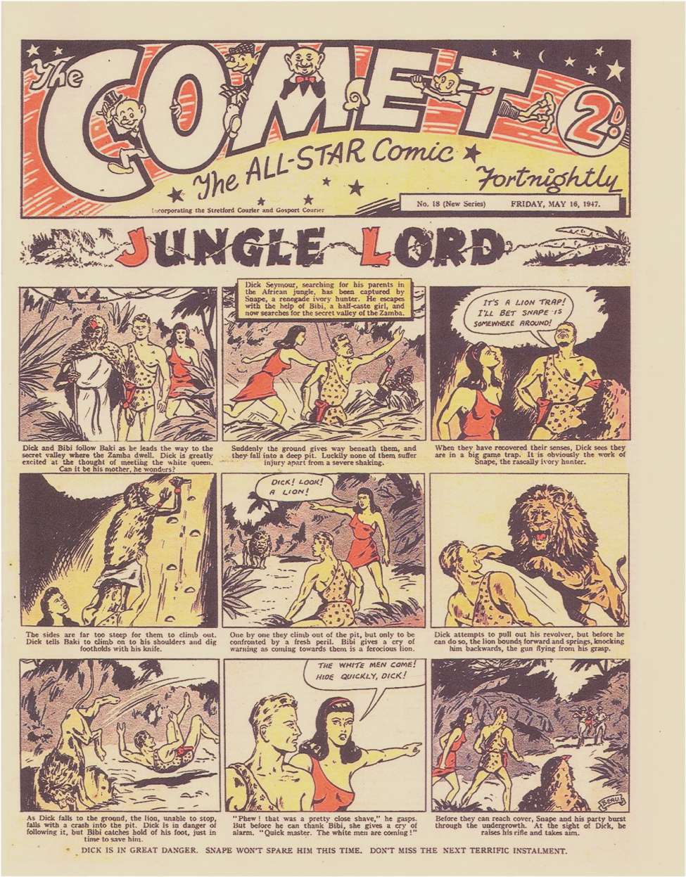 Comic Book Cover For The Comet 18