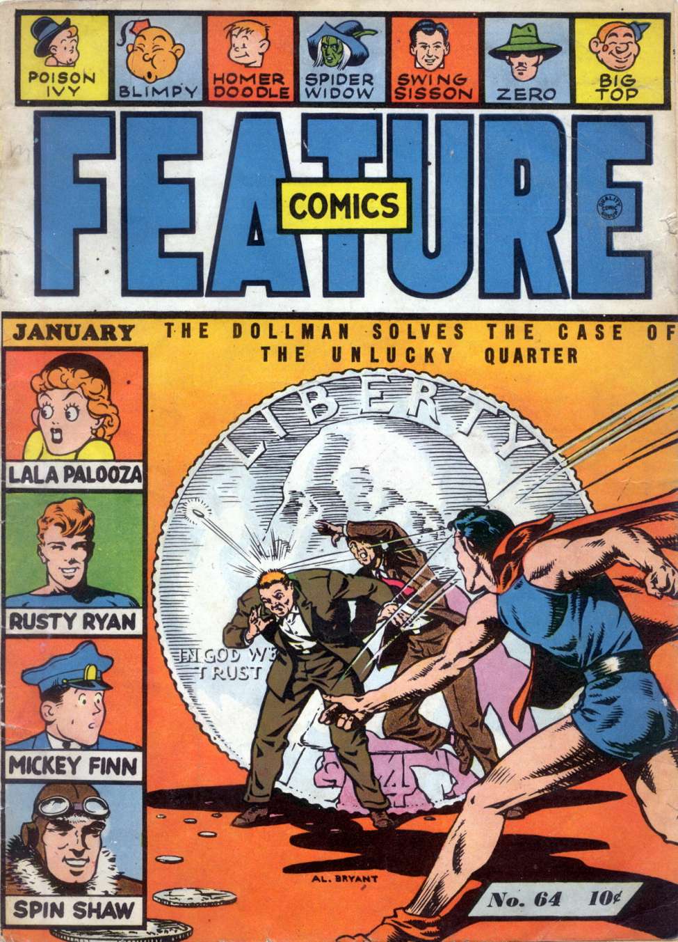 Comic Book Cover For Feature Comics 64