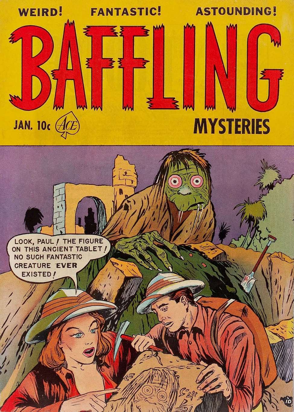 Comic Book Cover For Baffling Mysteries 6