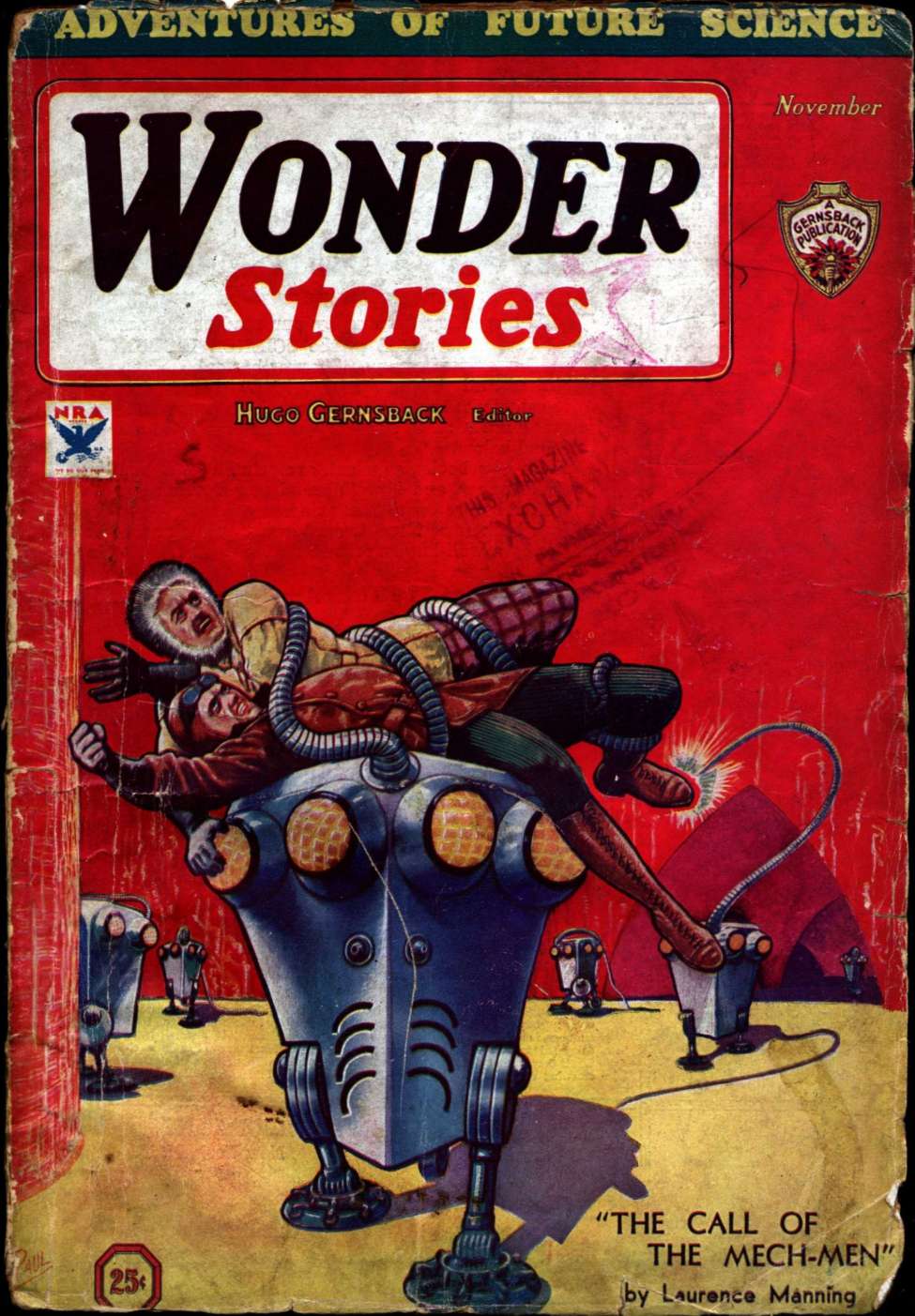 Book Cover For Wonder Stories v5 4 - The Lunar Consul - Sidney Patzer