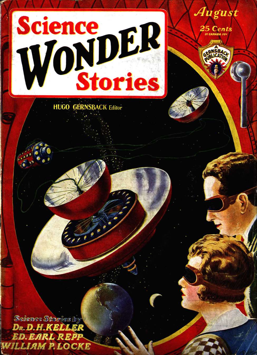 Book Cover For Science Wonder Stories 3 - The Moon Beasts - William P. Locke