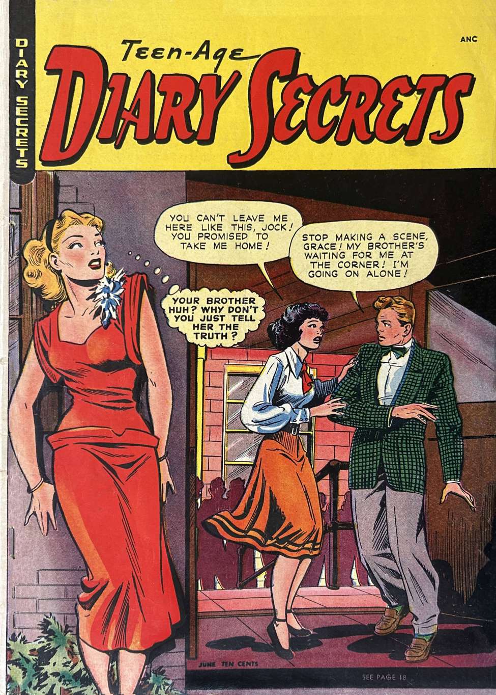 Book Cover For Blue Ribbon Comics 4 - Teen-Age Diary Secrets