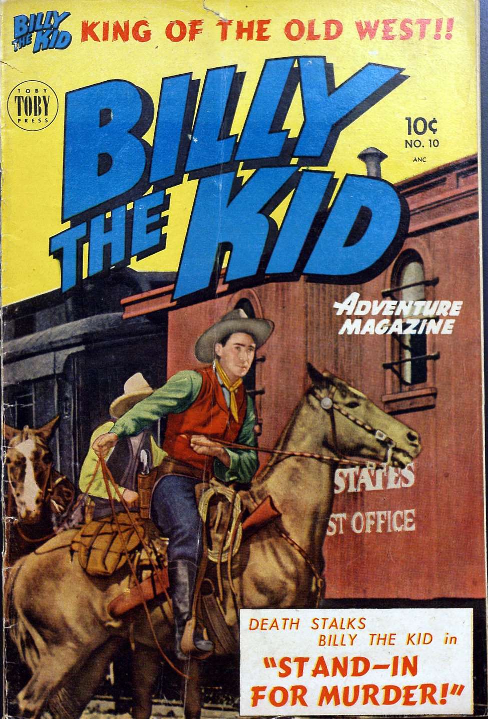 Comic Book Cover For Billy the Kid Adventure Magazine 10