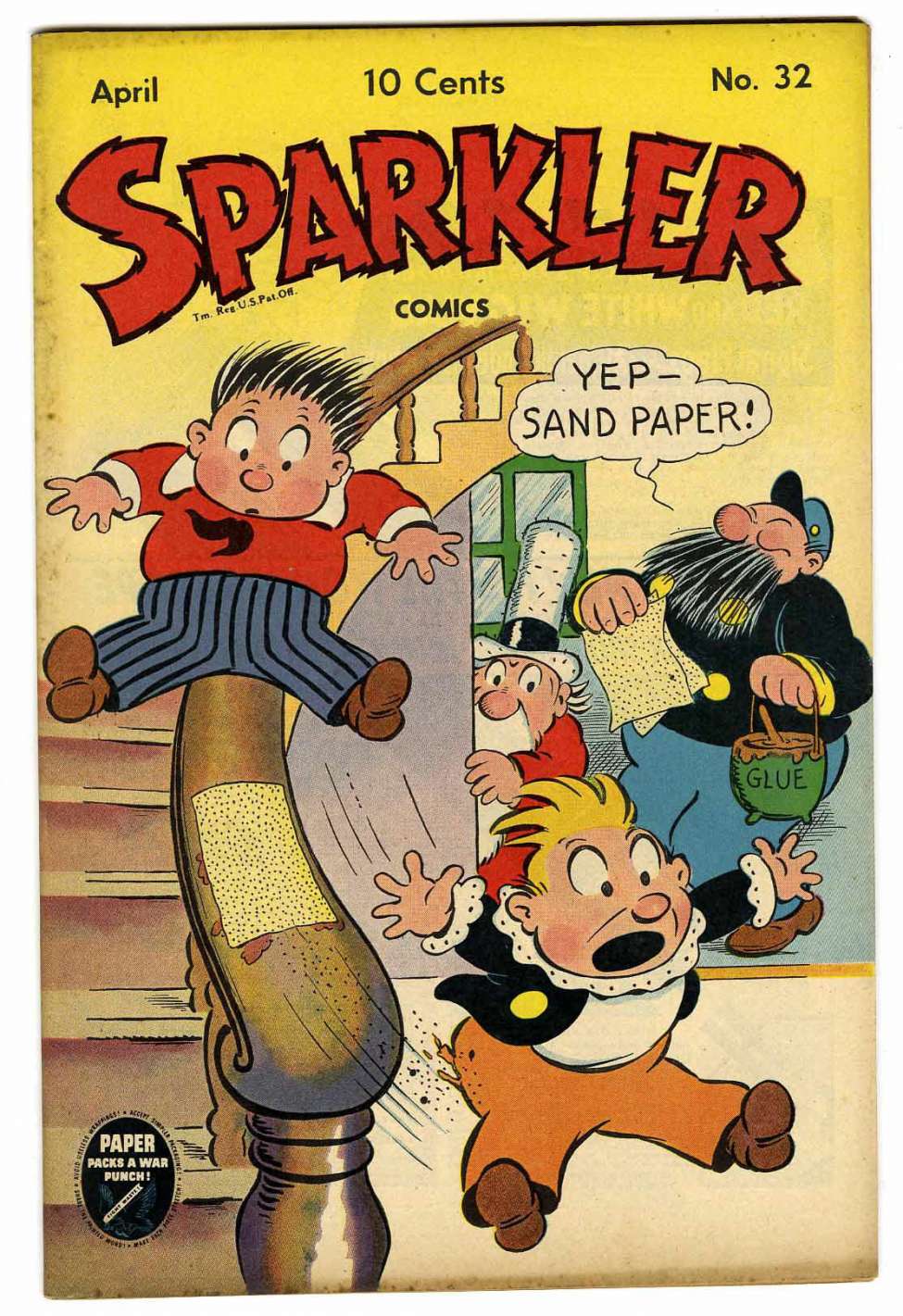 Comic Book Cover For Sparkler Comics 32