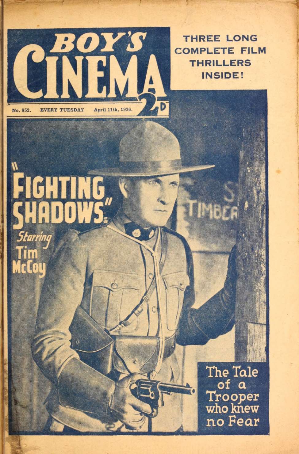 Book Cover For Boy's Cinema 852 - Fighting Shadows - Tim McCoy
