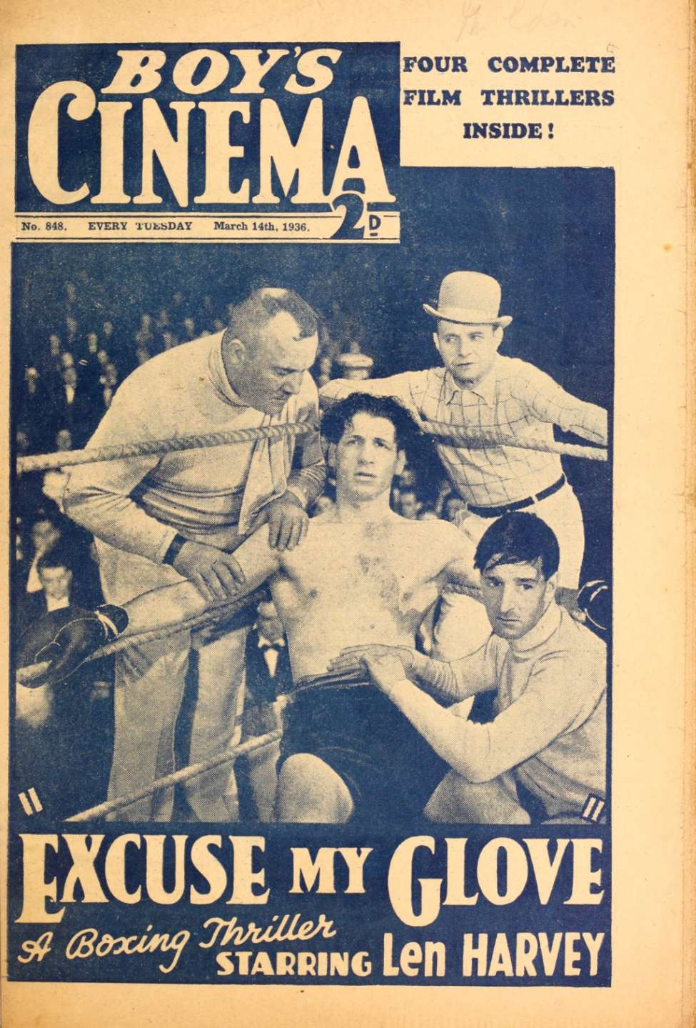 Book Cover For Boy's Cinema 848 - Excuse My Glove - Len Harvey