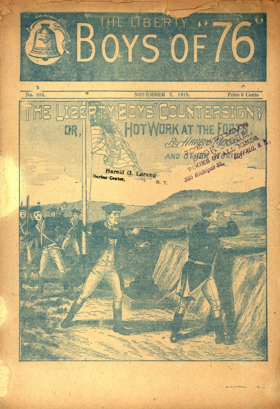 Book Cover For The Liberty Boys of 76 984 - The Liberty Boys' Countersign