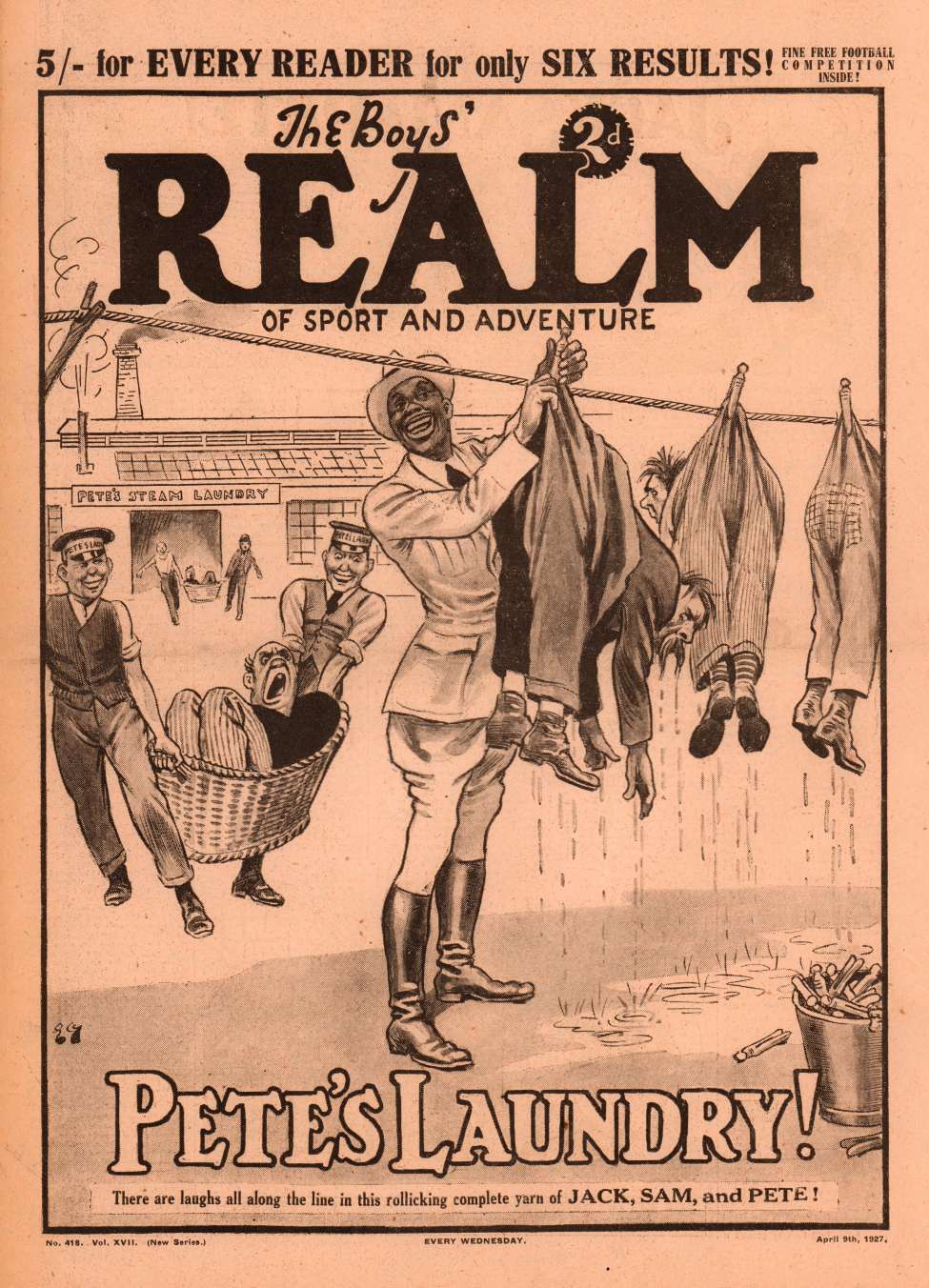 Comic Book Cover For The Boys' Realm v2 418 - Pete's Laundry!