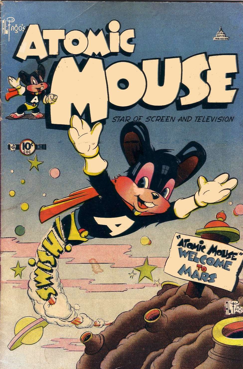 Comic Book Cover For Atomic Mouse 1 - Version 1