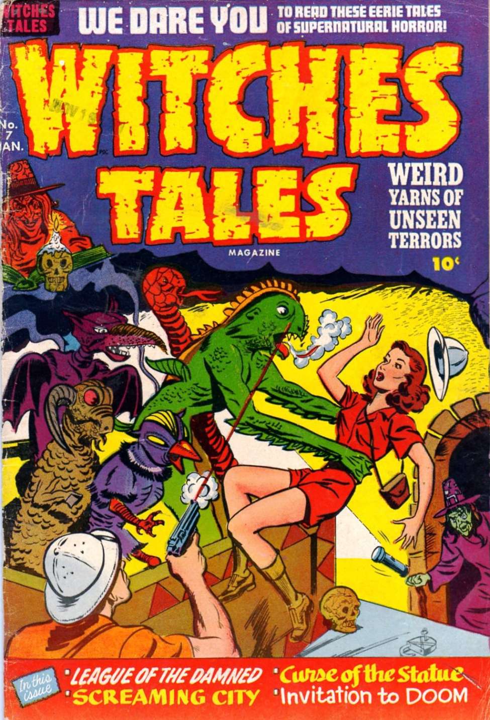Comic Book Cover For Witches Tales 7