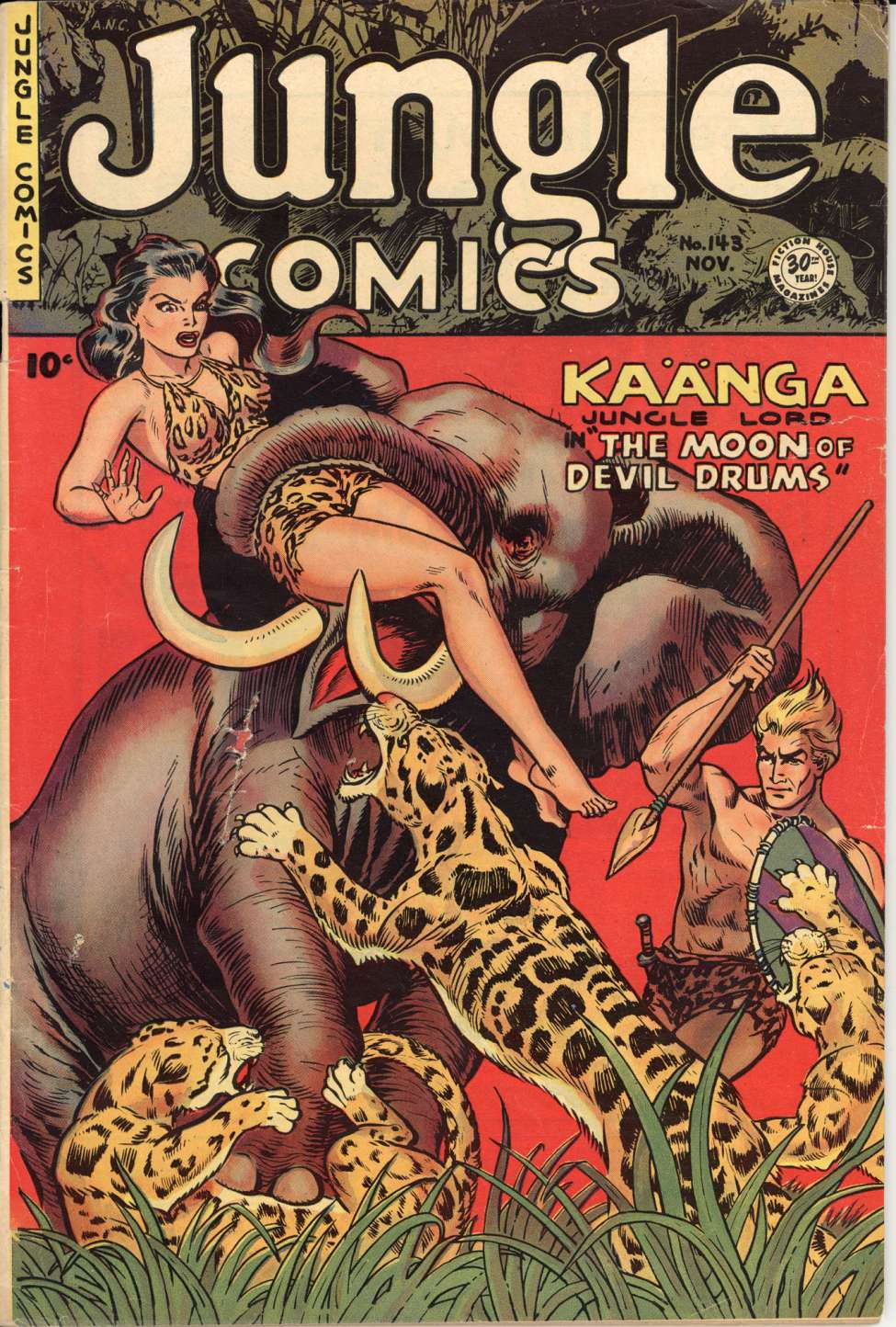 Comic Book Cover For Jungle Comics 143 - Version 1