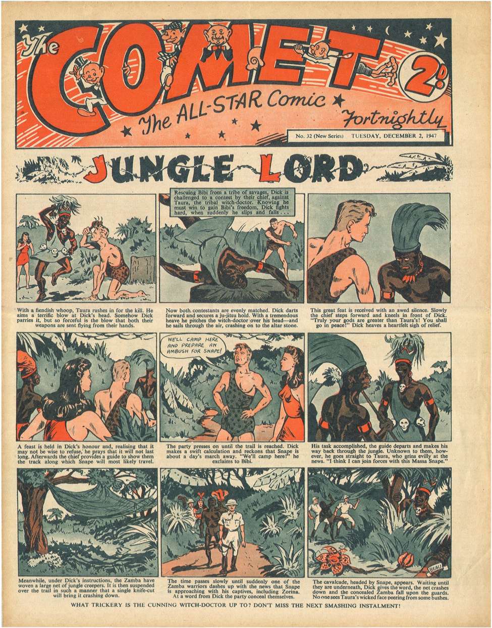 Comic Book Cover For The Comet 32