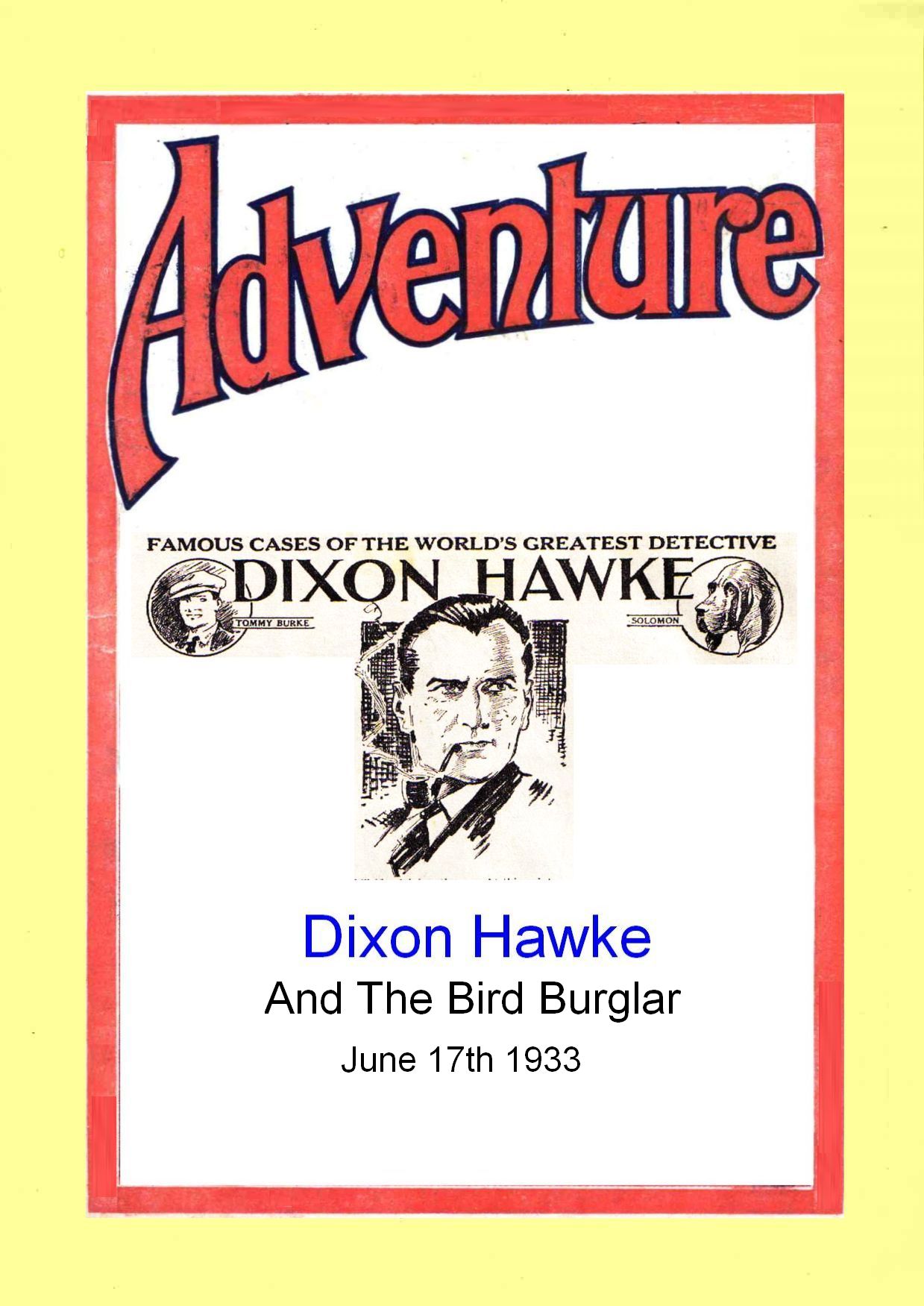 Comic Book Cover For Dixon Hawke And The Bird Burglar