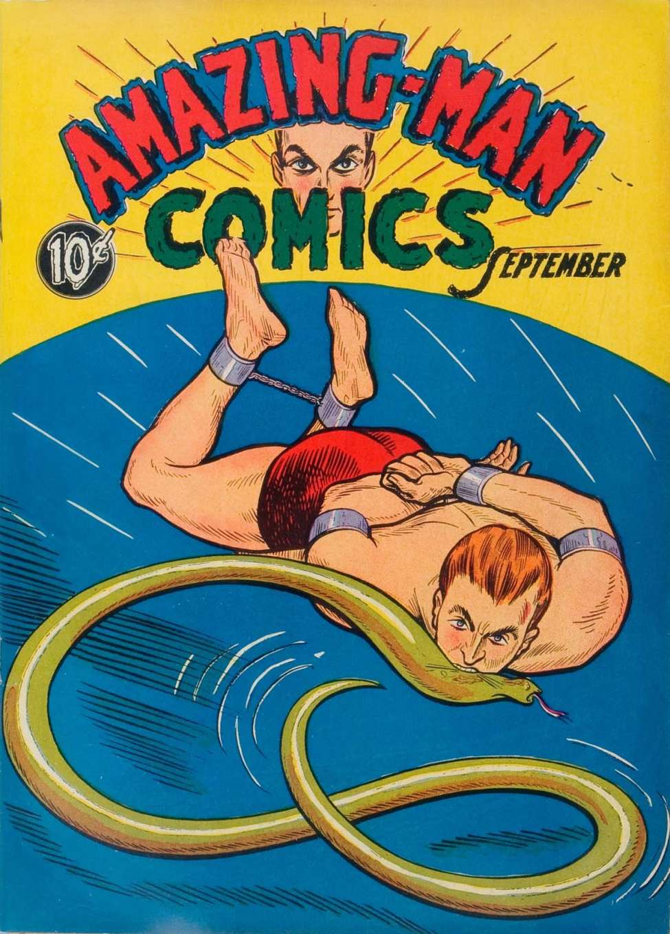 Comic Book Cover For Amazing Man Comics 5 (paper/fiche)