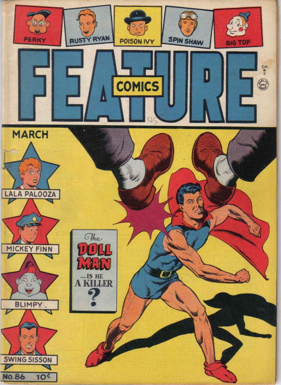 Comic Book Cover For Feature Comics 86