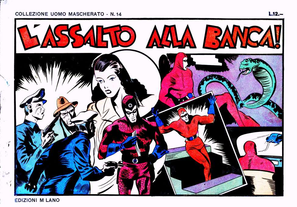 Comic Book Cover For L' Uomo Mascherato 14 - L Assalto Alla Banca!