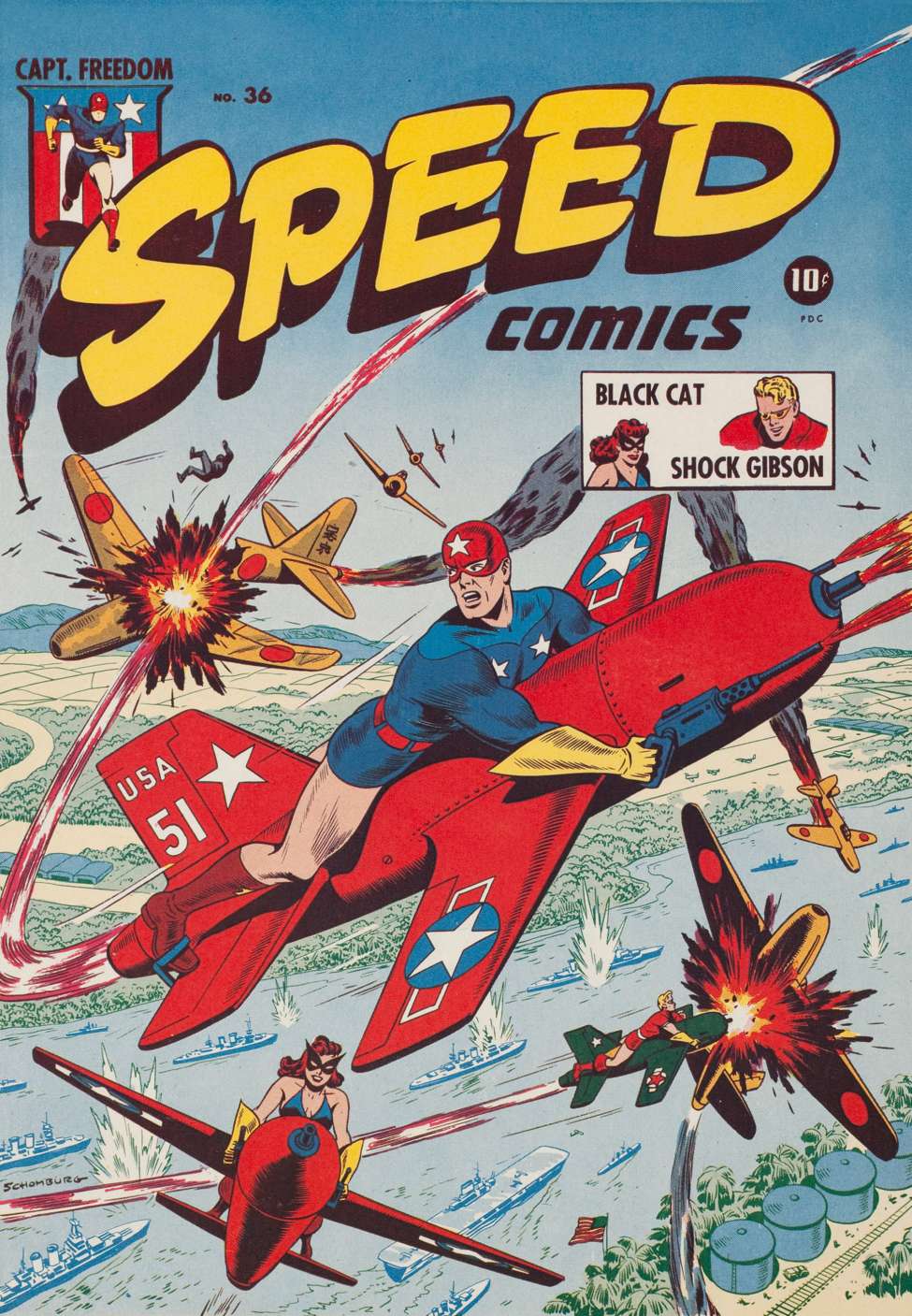 Comic Book Cover For Speed Comics 36 - Version 2