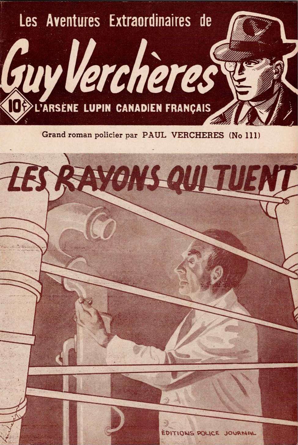 Book Cover For Guy-Vercheres v2 111 - Les rayons qui tuent