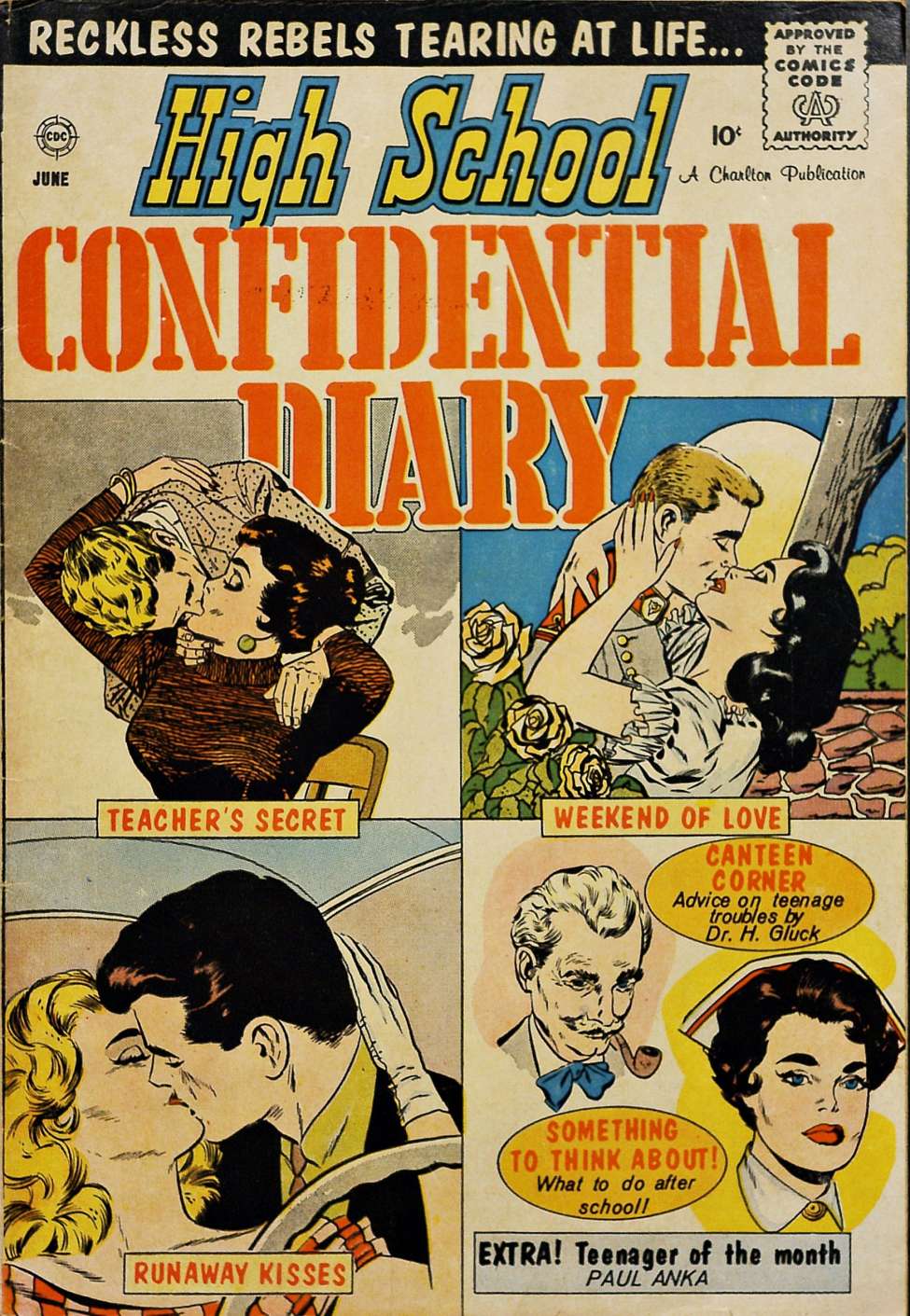 Comic Book Cover For High School Confidential Diary 1