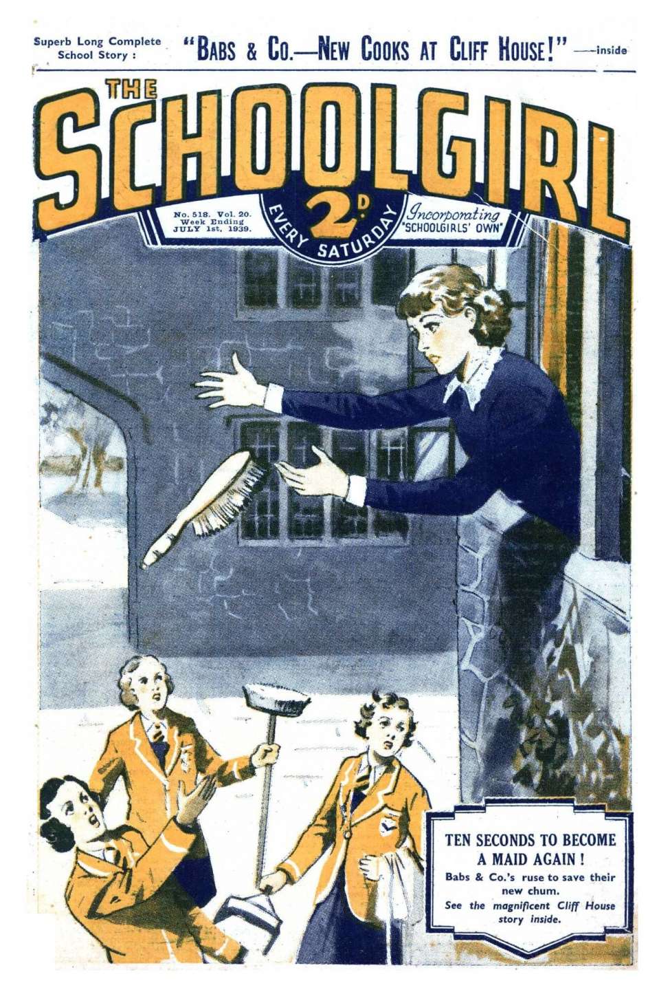 Comic Book Cover For The Schoolgirl 518