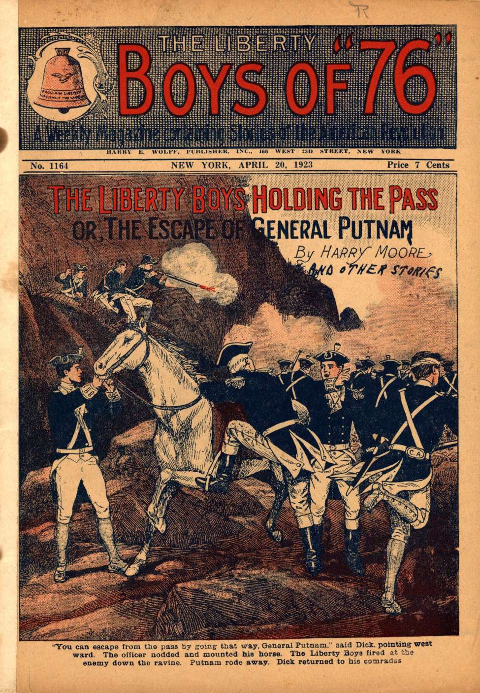Book Cover For The Liberty Boys of 76 1164 - The Liberty Boys Holding the Pass