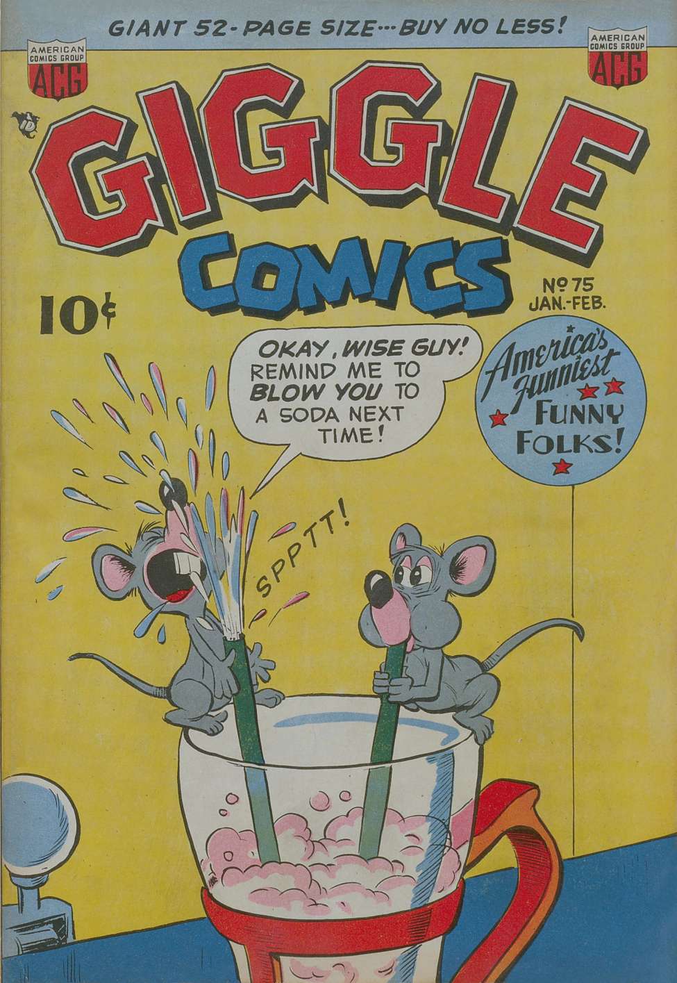 Comic Book Cover For Giggle Comics 75