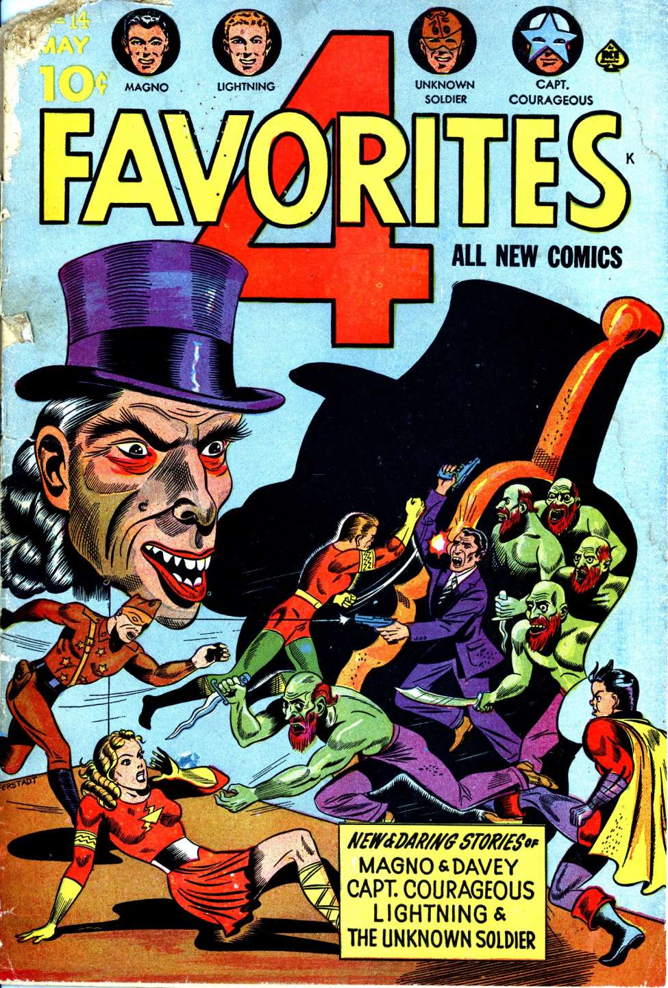 Comic Book Cover For Four Favorites 14 (alt)