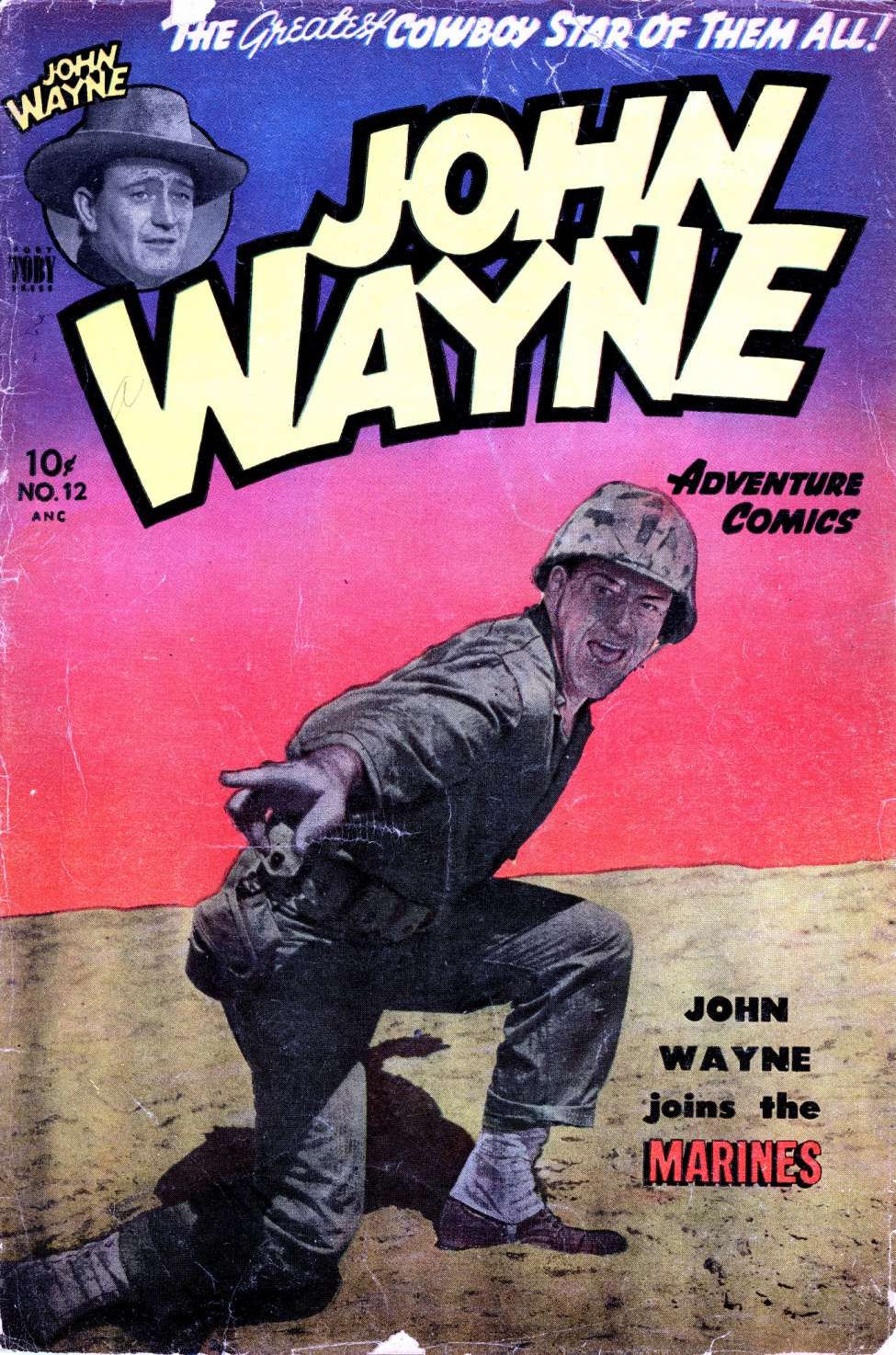 Comic Book Cover For John Wayne Adventure Comics 12