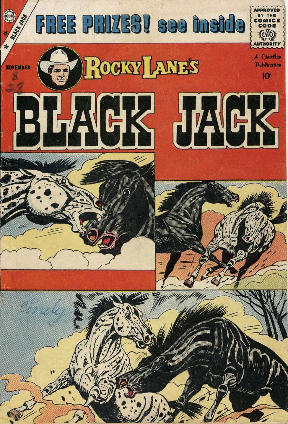 Comic Book Cover For Rocky Lane's Black Jack 30