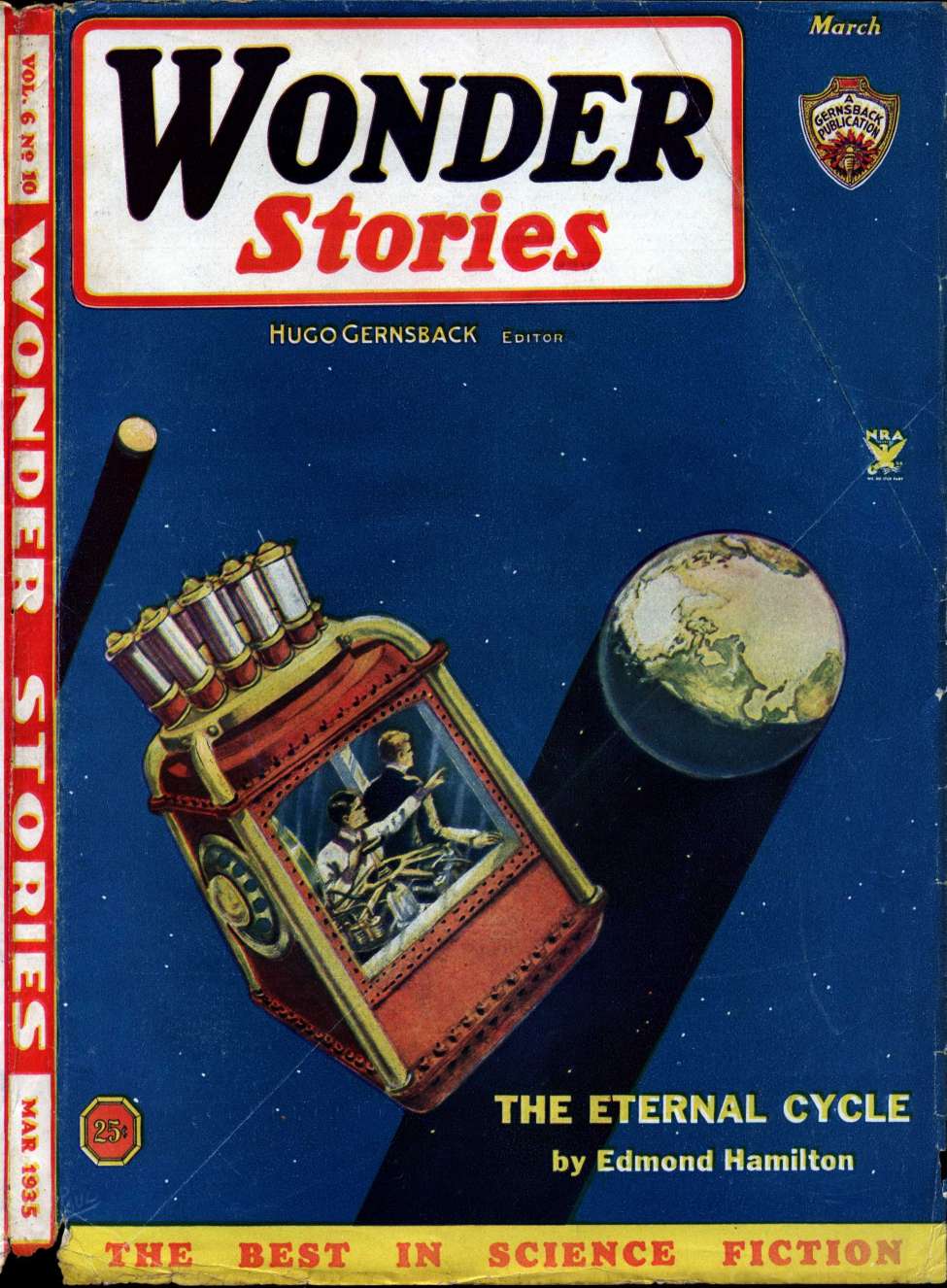 Book Cover For Wonder Stories v6 10 - In Caverns Below - Stanton A. Coblentz