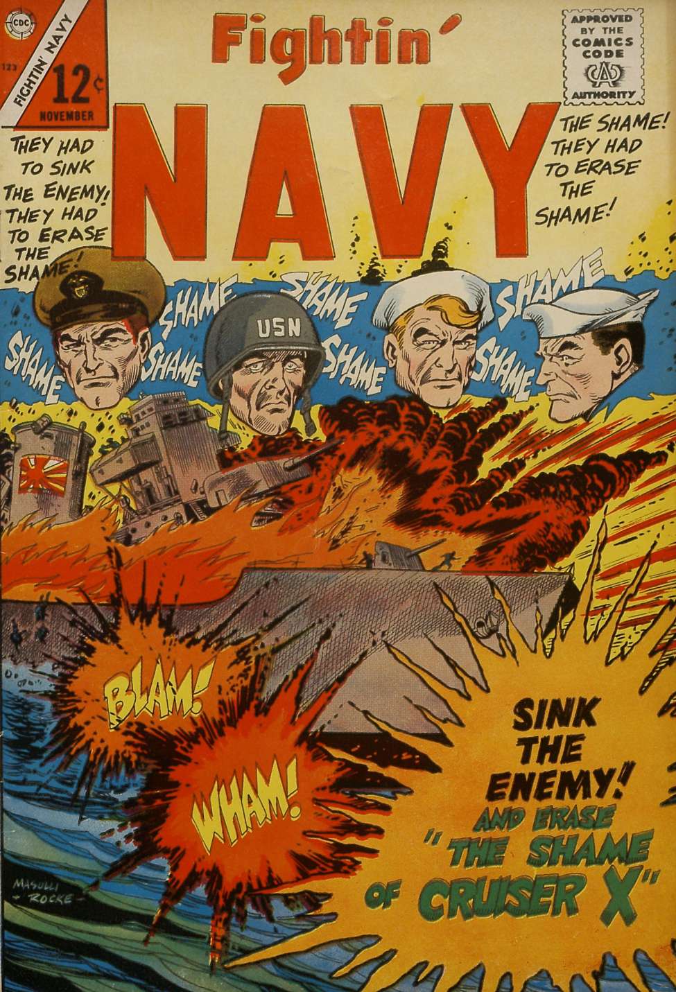 Comic Book Cover For Fightin' Navy 123 (alt) - Version 2
