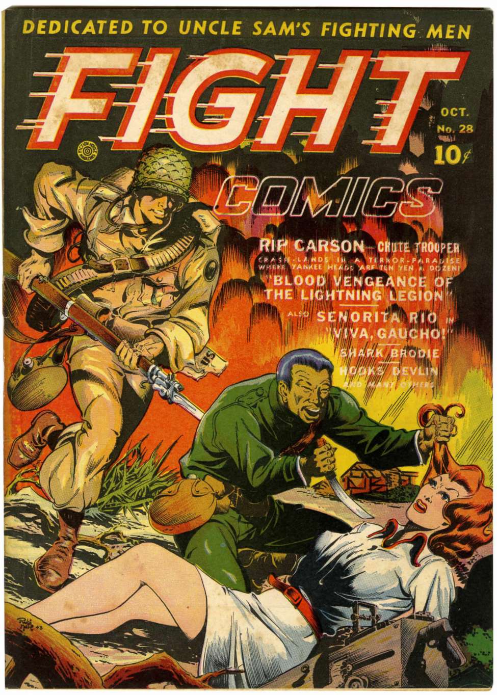 Comic Book Cover For Fight Comics 28