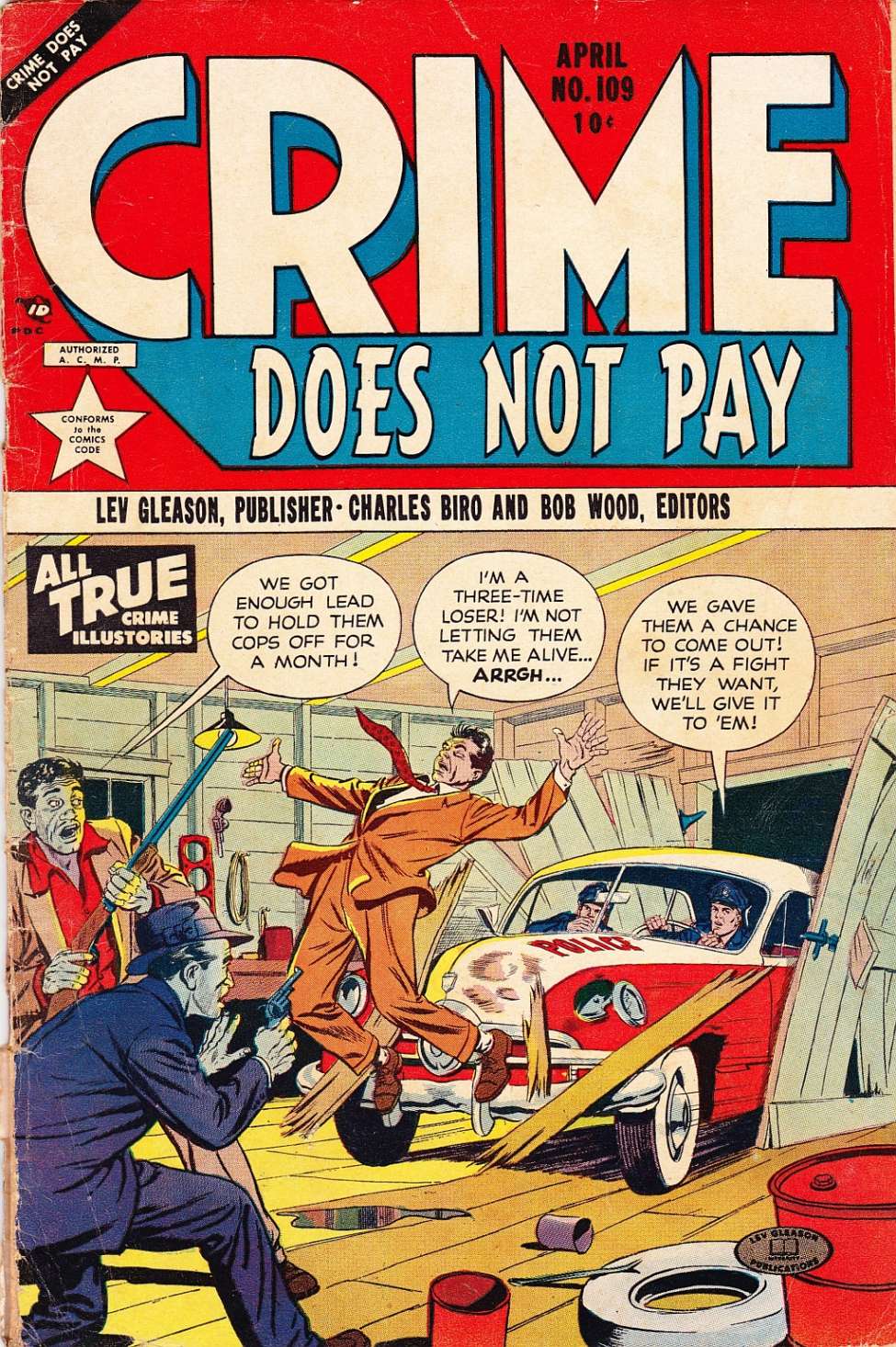 Comic Book Cover For Crime Does Not Pay 109