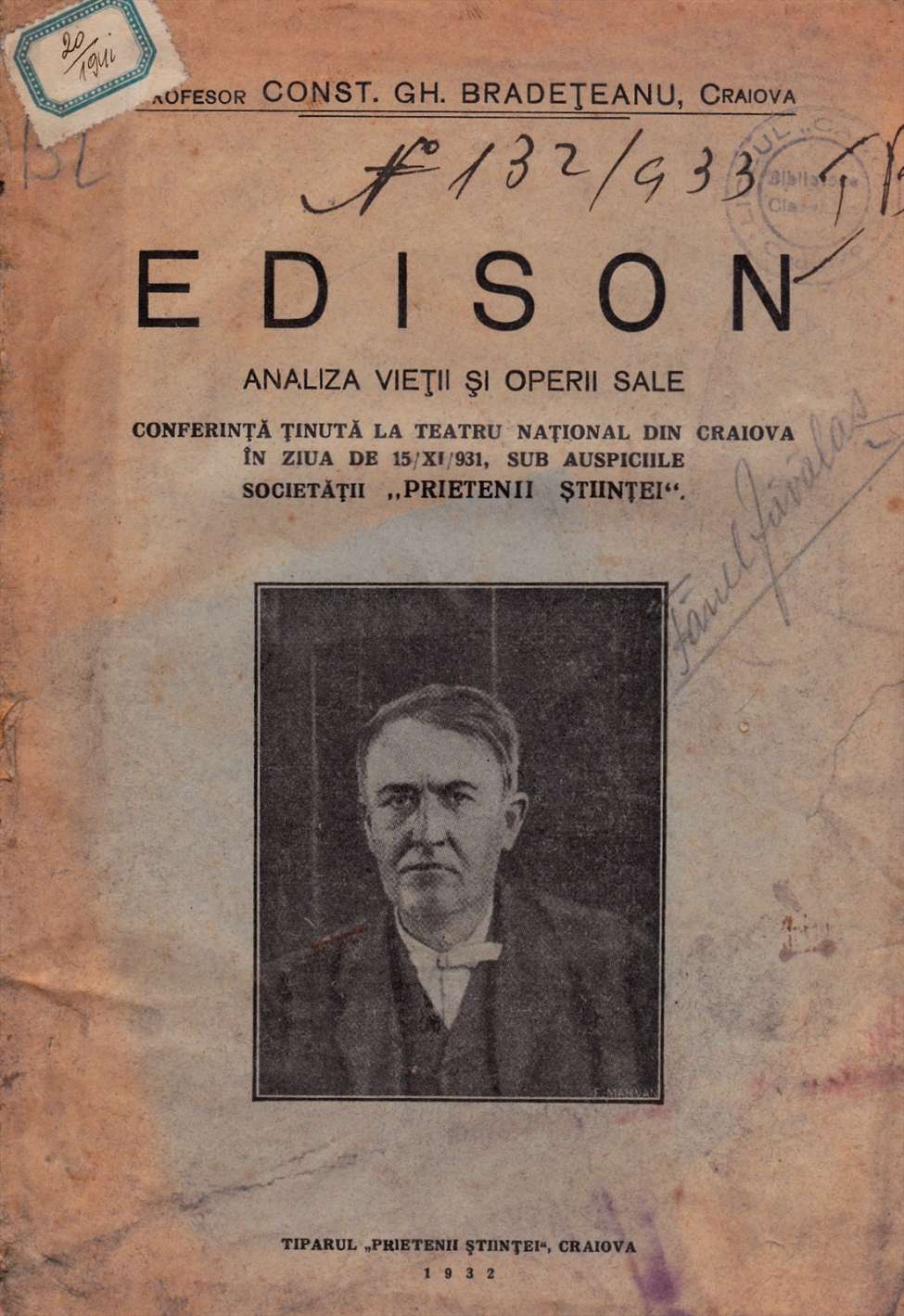 Comic Book Cover For Edison