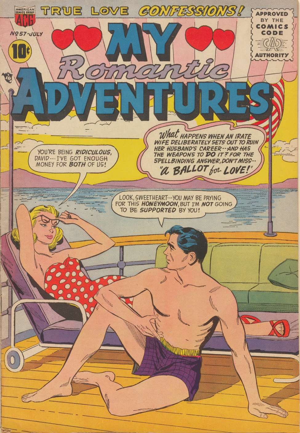 Comic Book Cover For Romantic Adventures 57