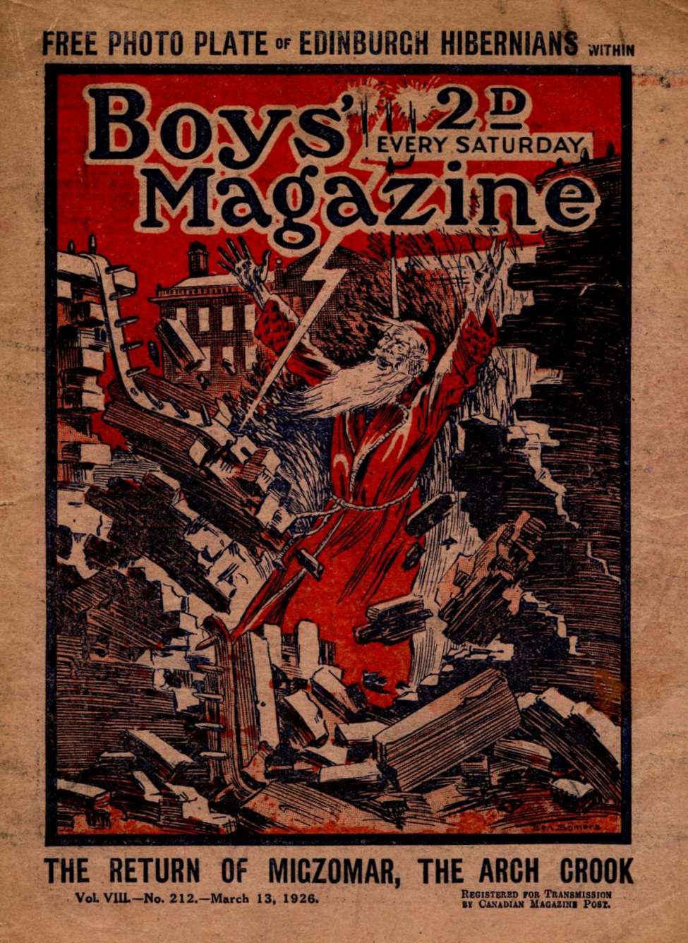 Book Cover For Boys' Magazine 212