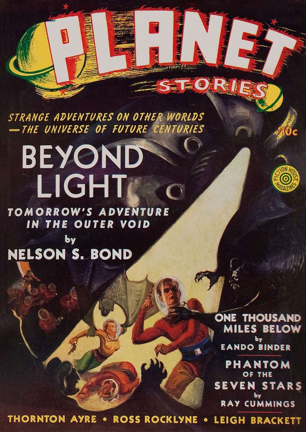 Book Cover For Planet Stories v1 5 - Beyond Light - Nelson S. Bond