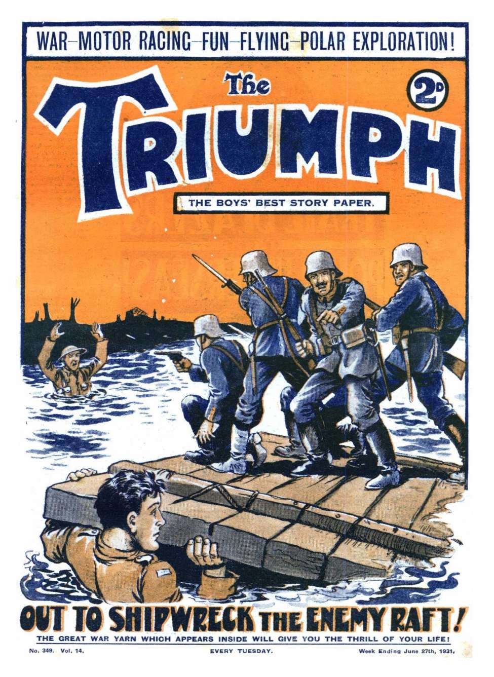 Comic Book Cover For The Triumph 349