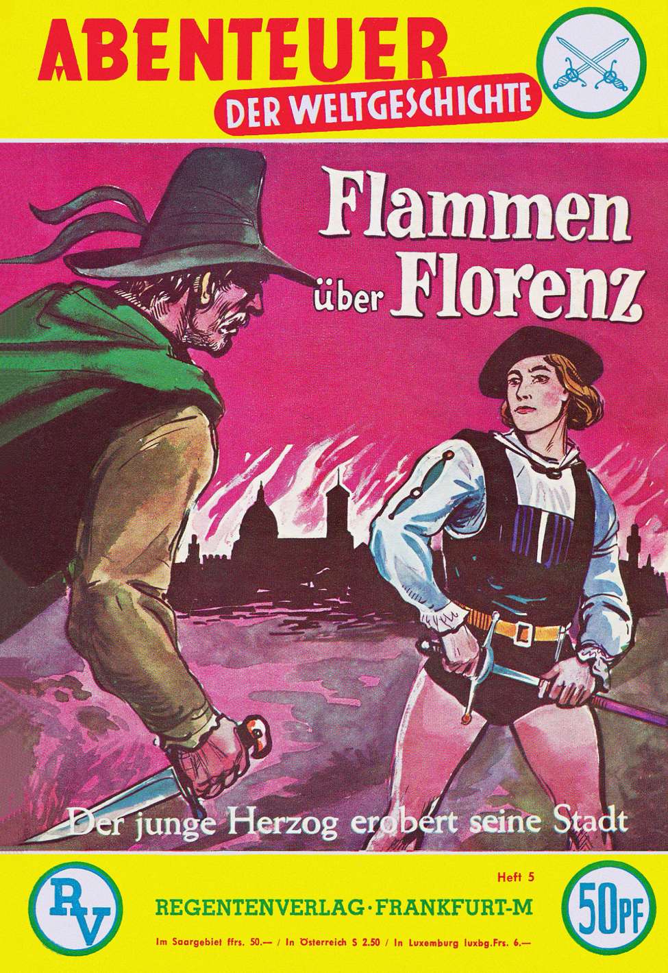 Book Cover For Abenteuer der Weltgeschichte 5 - Flammen über Florenz