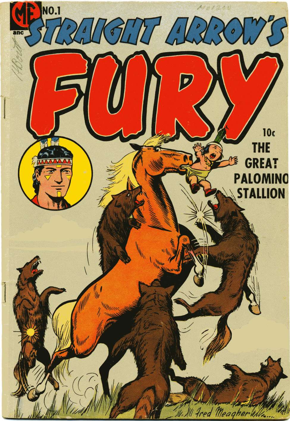 Comic Book Cover For A-1 Comics 119 - Straight Arrow's Fury 1