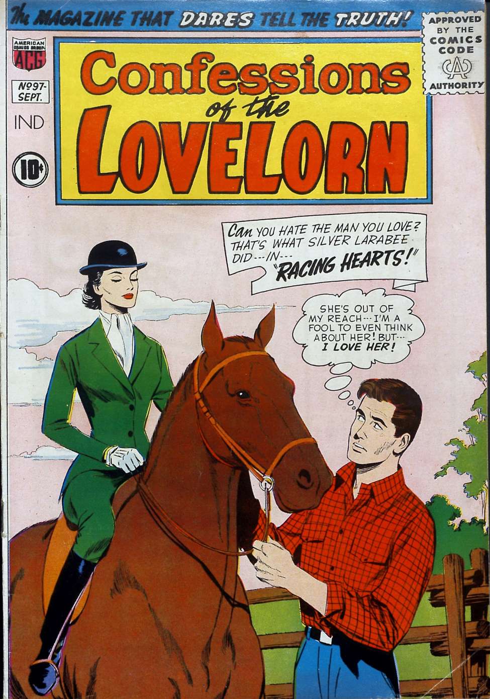 Comic Book Cover For Confessions of the Lovelorn 97