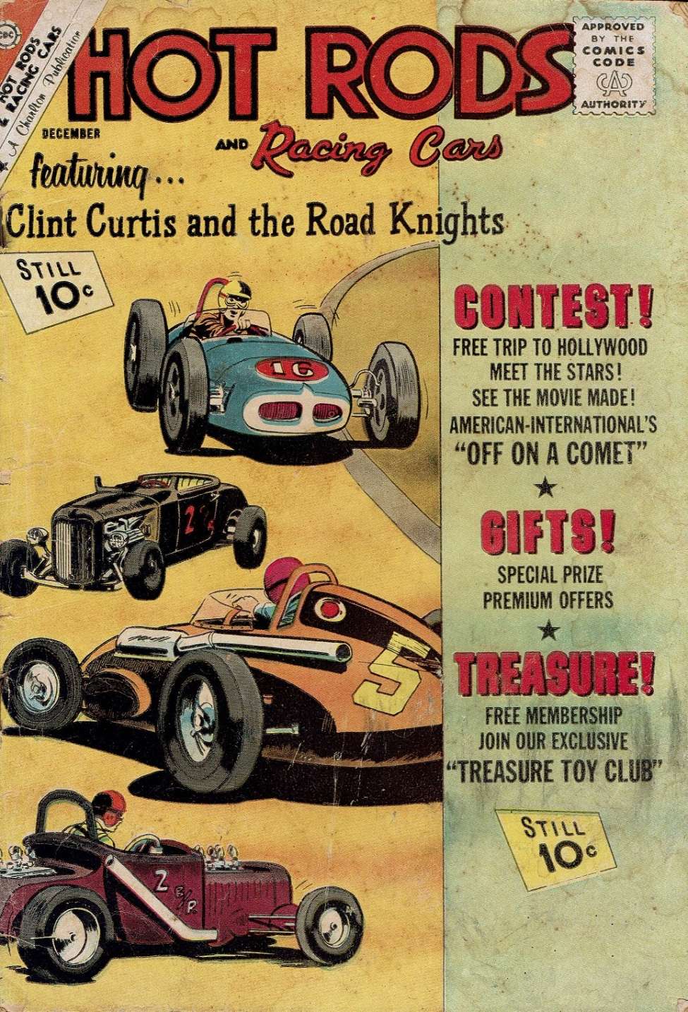 Comic Book Cover For Hot Rods and Racing Cars 55