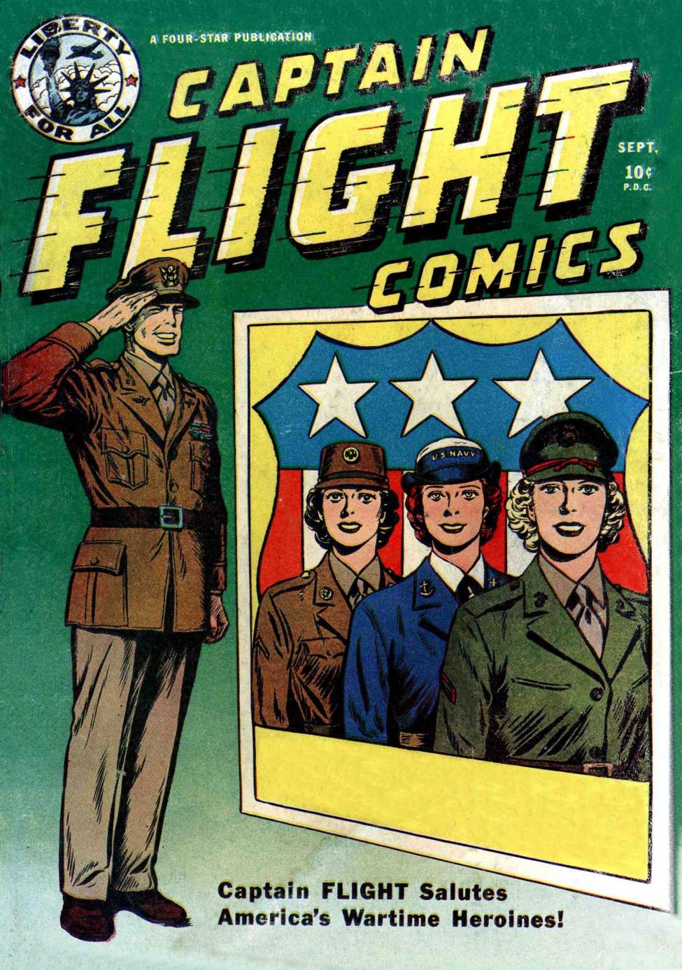 Comic Book Cover For Captain Flight Comics 4