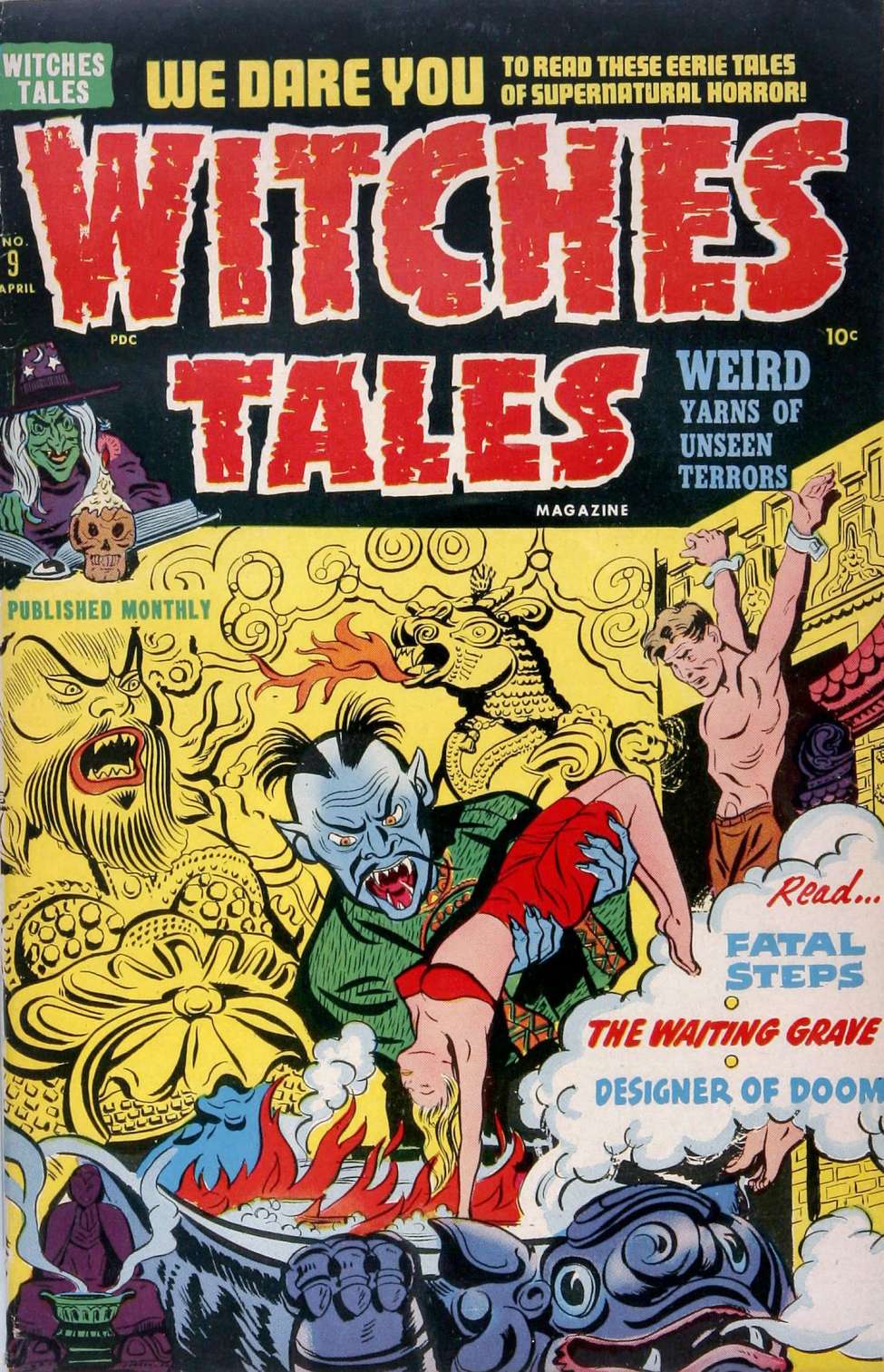Comic Book Cover For Witches Tales 9