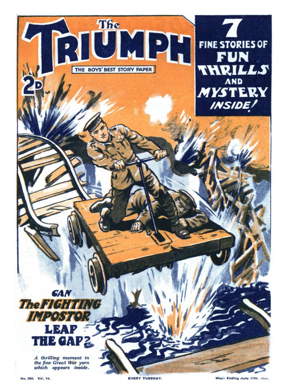Comic Book Cover For The Triumph 399 cut