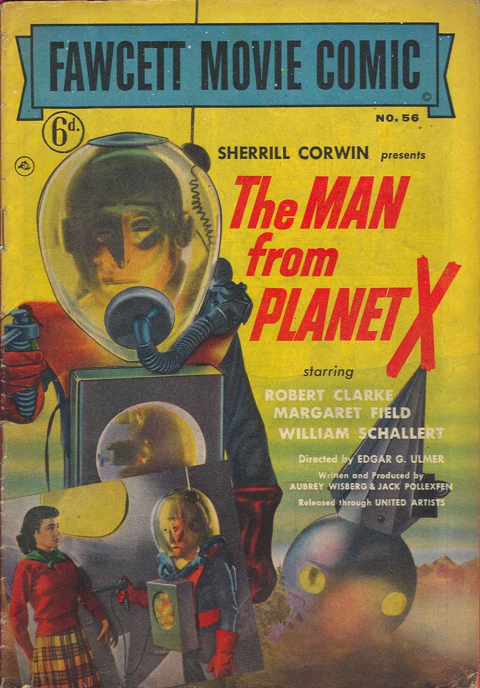 Comic Book Cover For Motion Picture Comics UK 56 (The Man from Planet X)