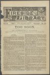 Cover For Fireside Library 116 - Too Soon